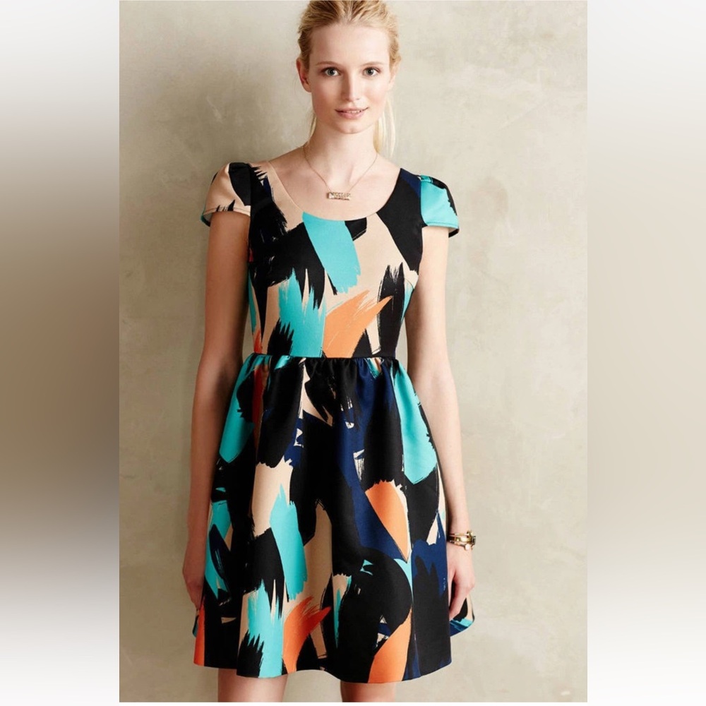 Anthropologie Moulinette Soeurs Fit and Flare Pinion Dress Size 10